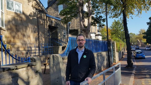 Councillor Brian Webster on Clarkehouse Road