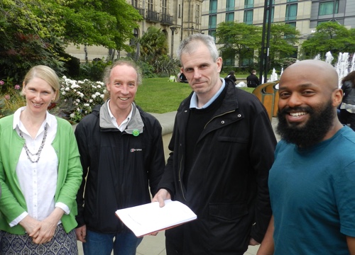 Green Councillors Alison Teal, Douglas Johnson, Rob Murphy and Magid